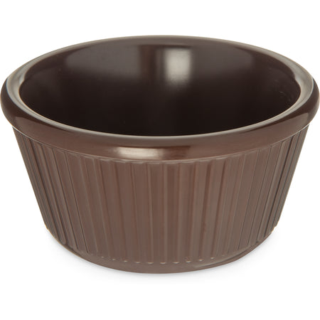 Carlisle S28769 4 oz Chocolate Melamine Fluted Bowl Ramekin