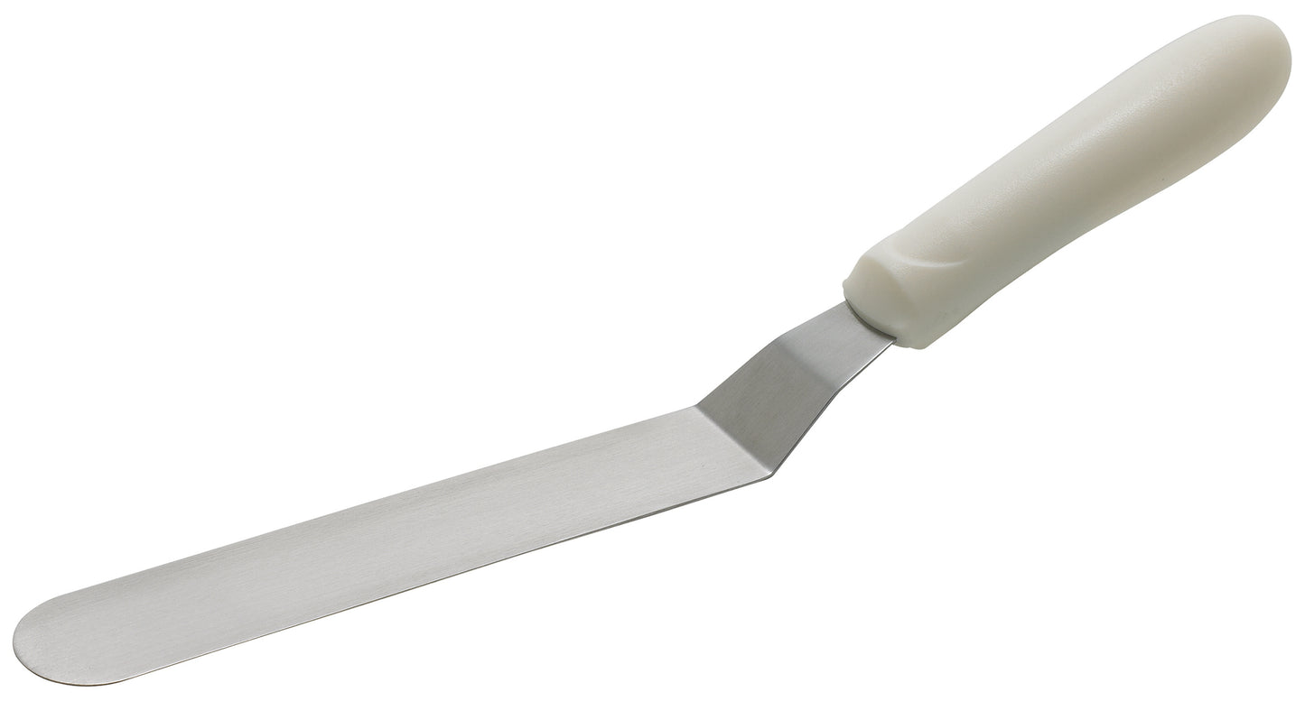 Winco TWPO-7 White Polypropylene Handle Spatula w/Offset, 6-1/2" x 1-5/16" Blade