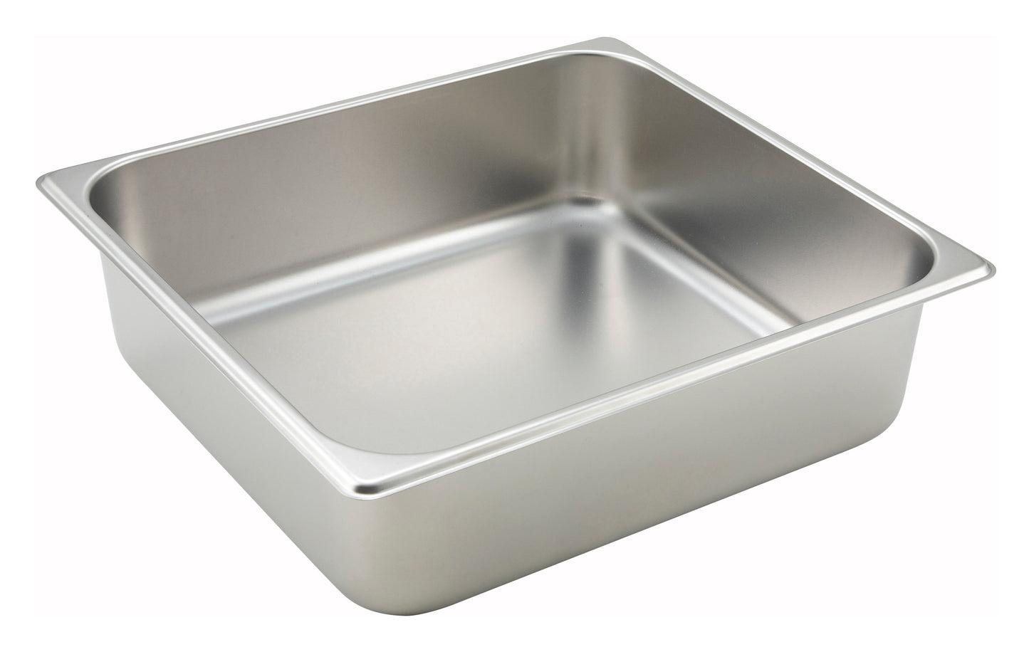 Winco SPTT4 2/3 Size 4" Stainless Steel Straight-Sided Steam Pan