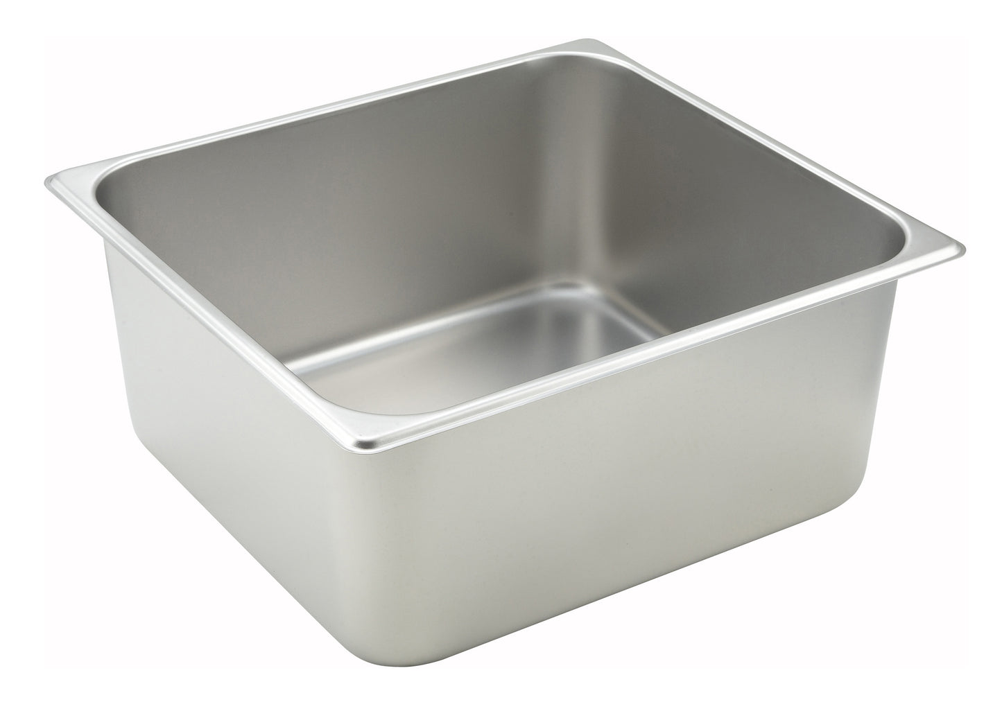 Winco SPTT6 2/3 Size 6" Stainless Steel Straight-Sided Steam Pan