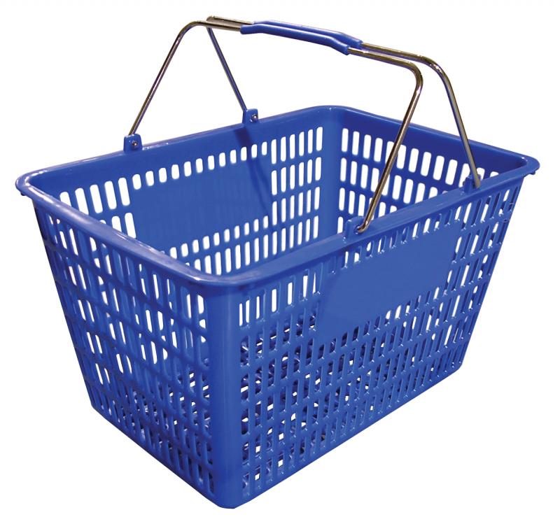 Omcan 13023 Blue Plastic-Steel Shopping Basket