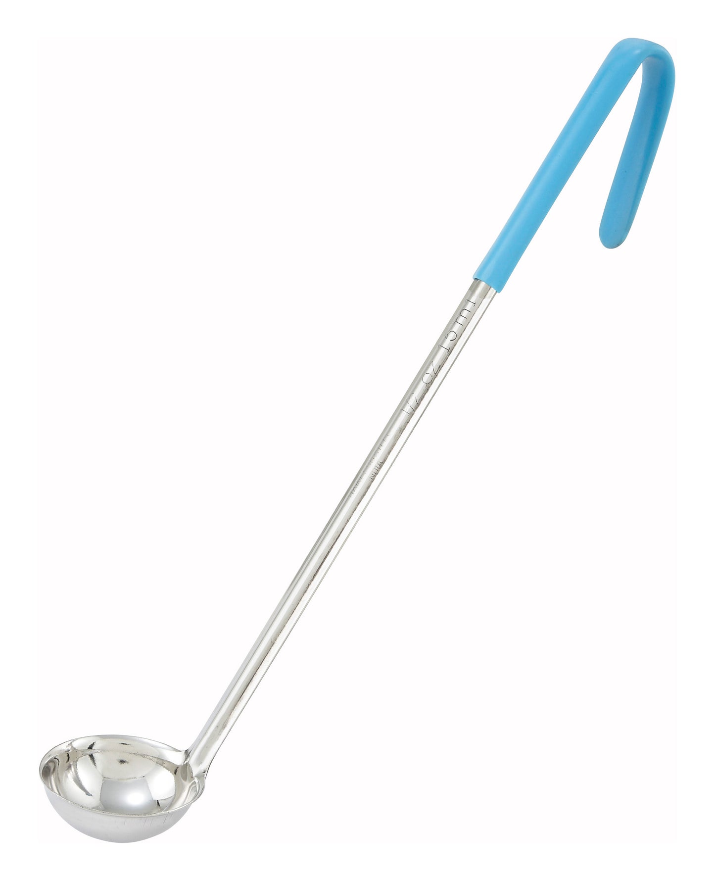Winco LDC-05 1/2 oz. Teal Stainless Steel Ladle