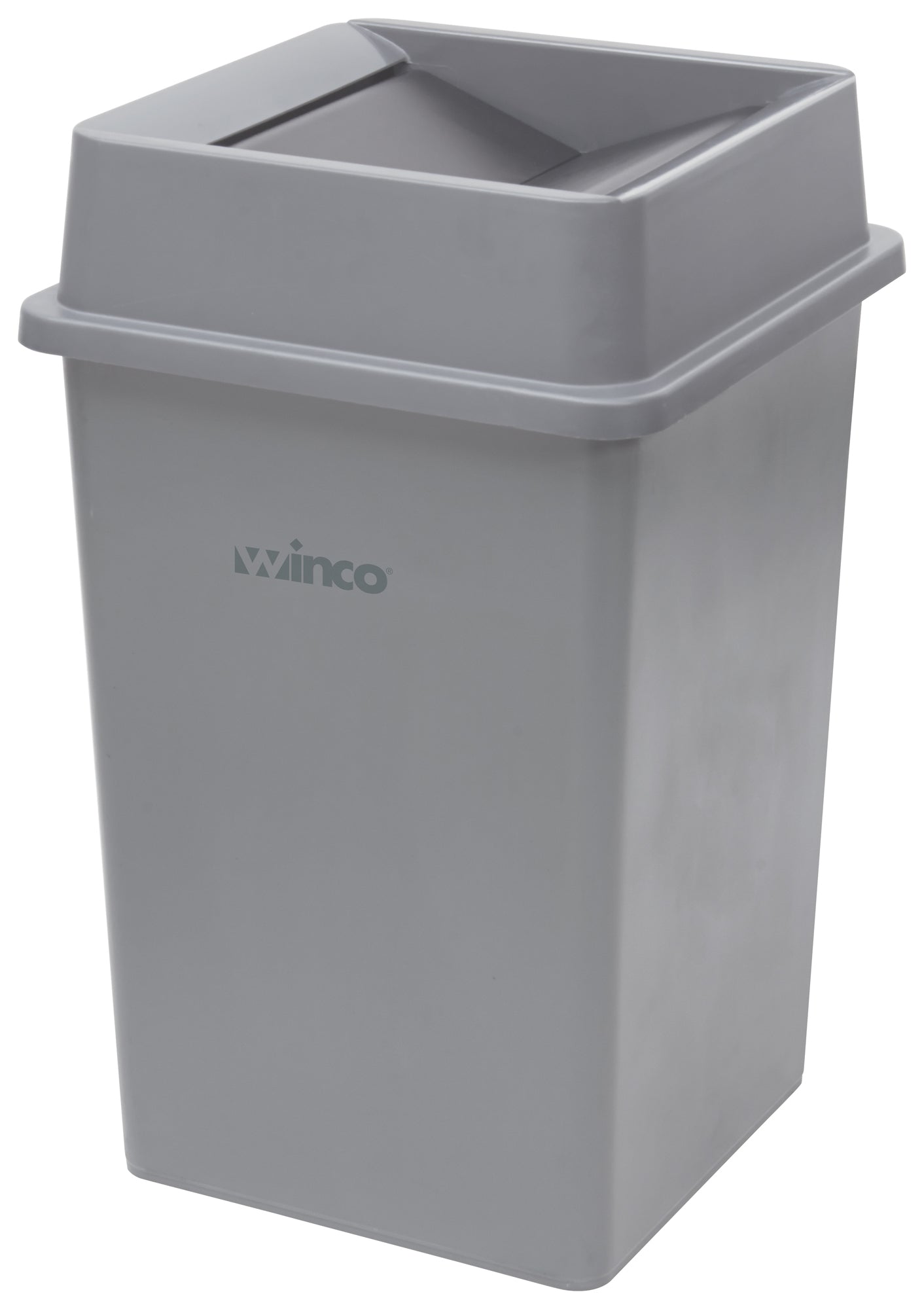 Winco PTCS-35G 35 Gallon Gray Tall Trash Can