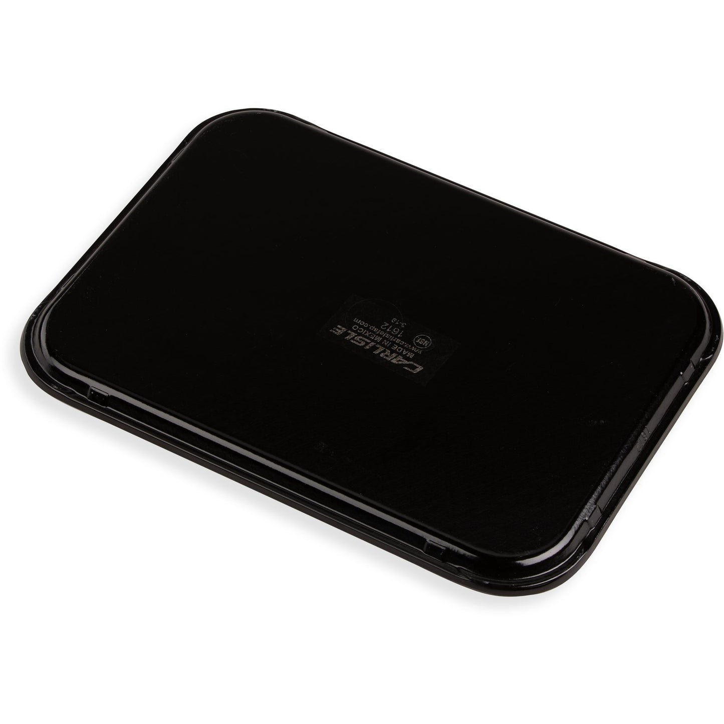 Carlisle 1612FG004 16.4" x 12" Black Solid Rectangular Glasteel Tray