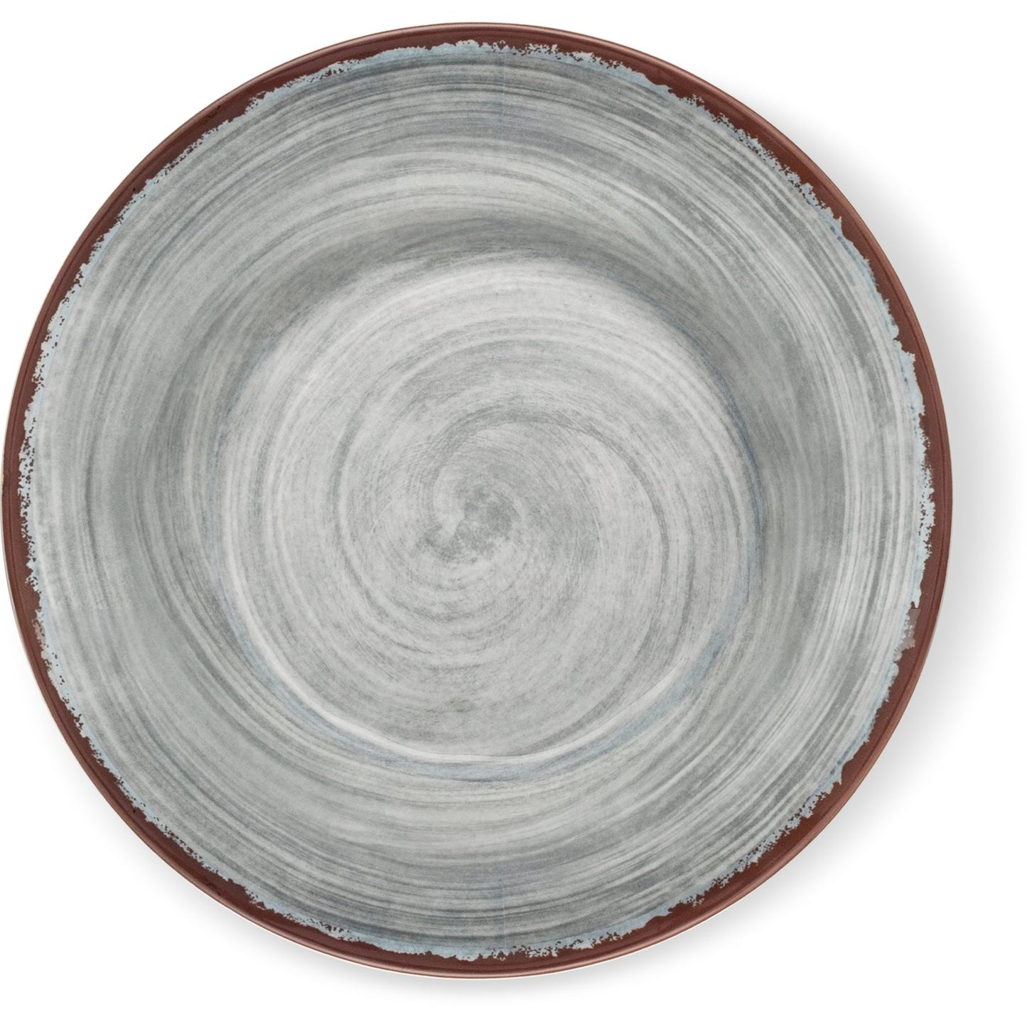 Carlisle 5400318 28.5 oz Smoke Mingle Melamine Rimmed Soup Bowl