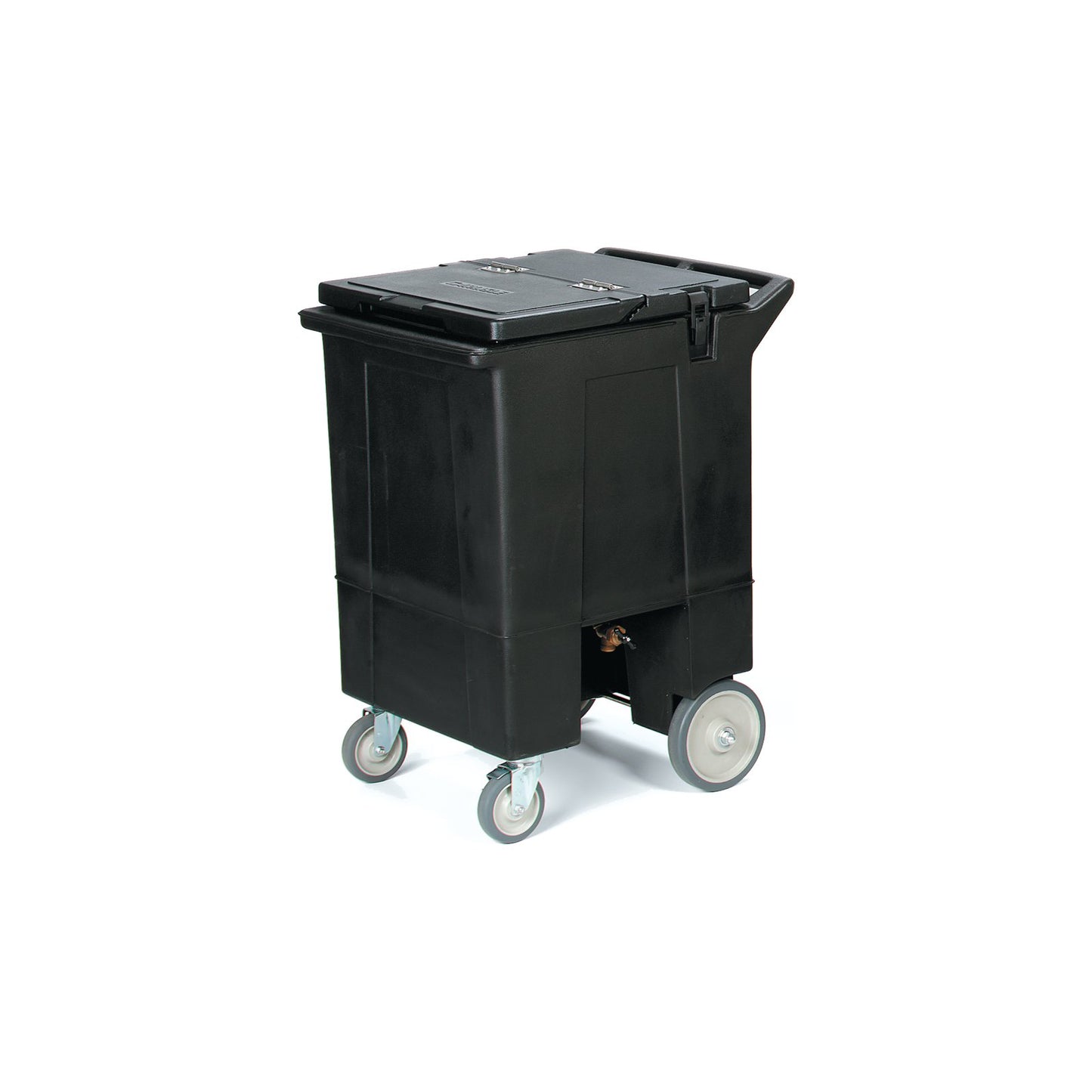 Carlisle IC2250T03 125 lb Black Cateraide Tall Ice Caddy (2 Swivel Casters)