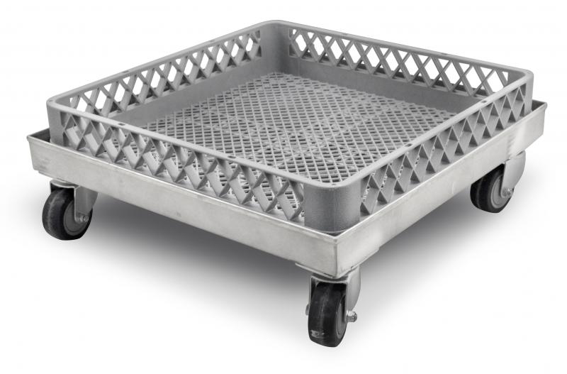Omcan 31858 16-Gauge 304 Stainless Steel Dish Rack Dolly/Cart