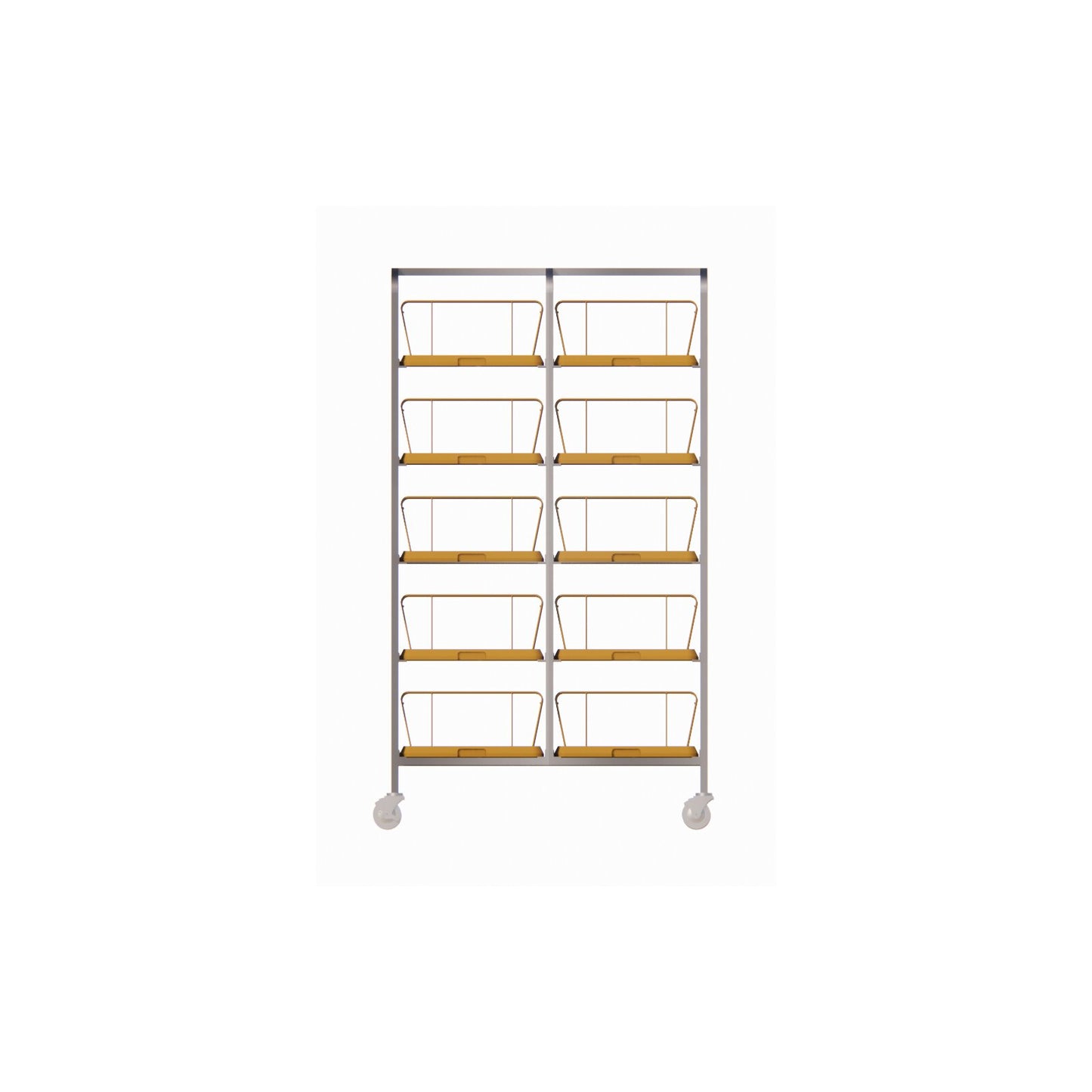 Dinex DXIRDSD9100 100 Domes or 100 Bases/Underliners Stainless Steel Dome Storage Rack