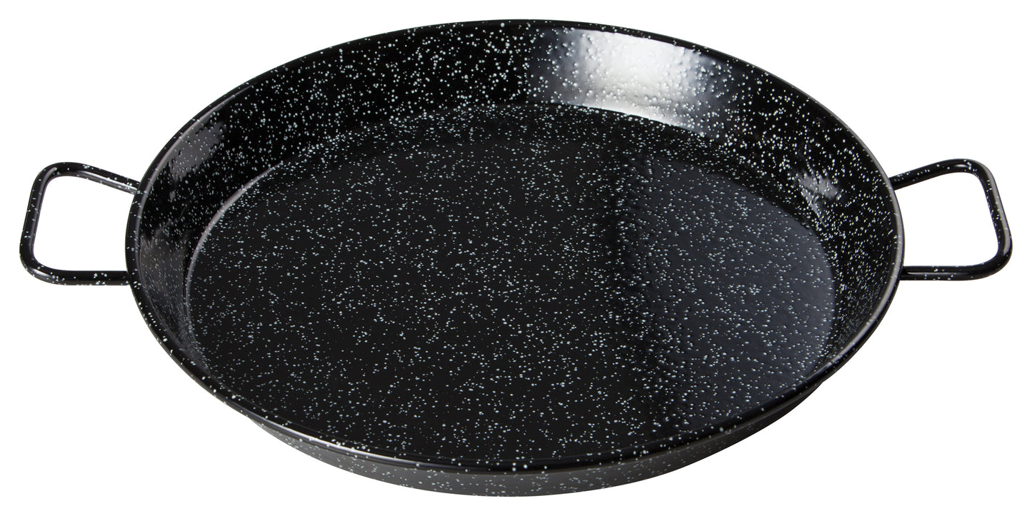 Winco CSPP-23E 23-5/8" Enameled Carbon Steel (Spain) Paella Pan