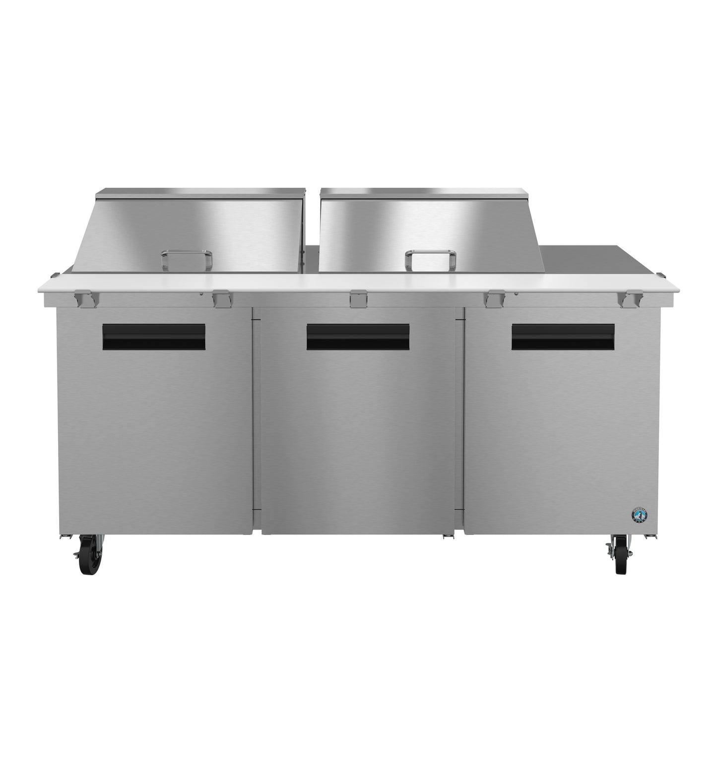 Hoshizaki SR72B-24M Three Section Stainless Doors Mega Top Prep Table Refrigerator