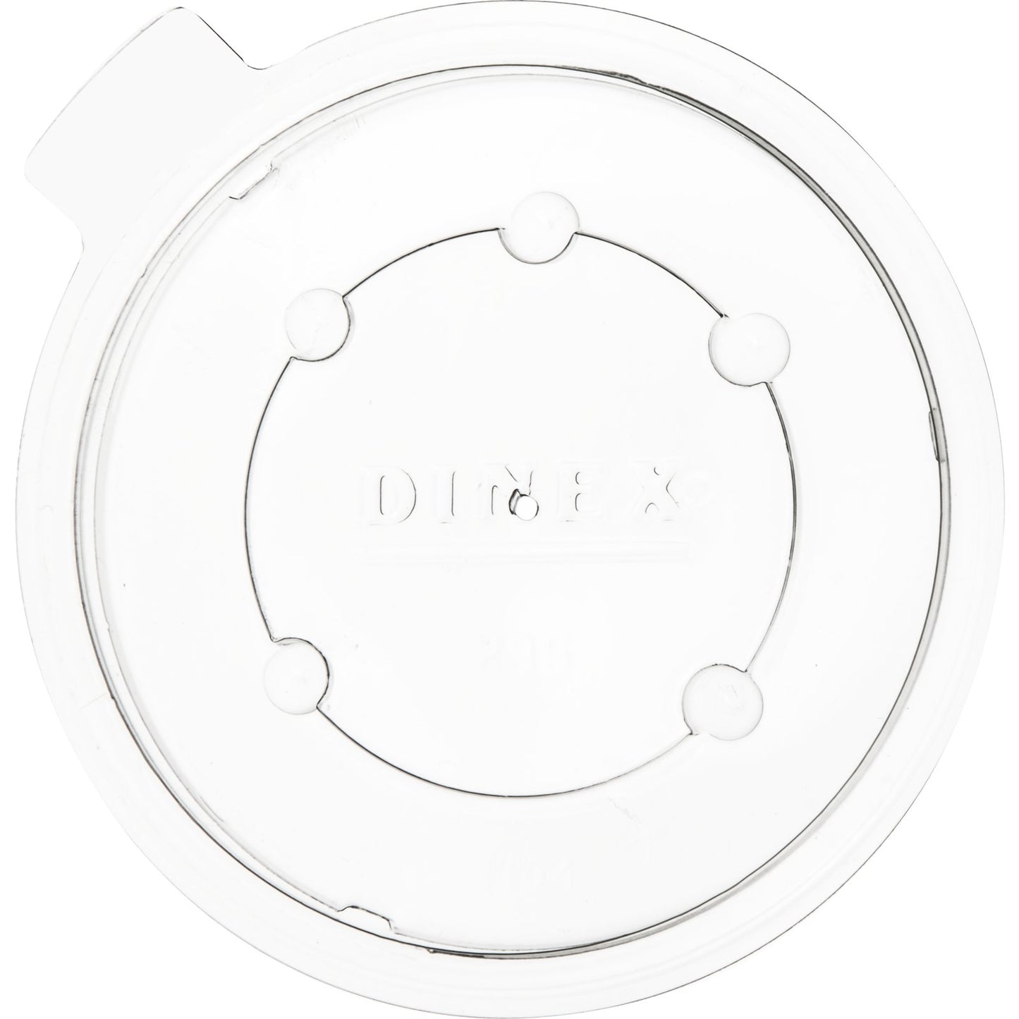 Dinex DX11948714 Translucent Lid Fits for Tumblers DX4GC6 & DX4GC8 (2000/cs)
