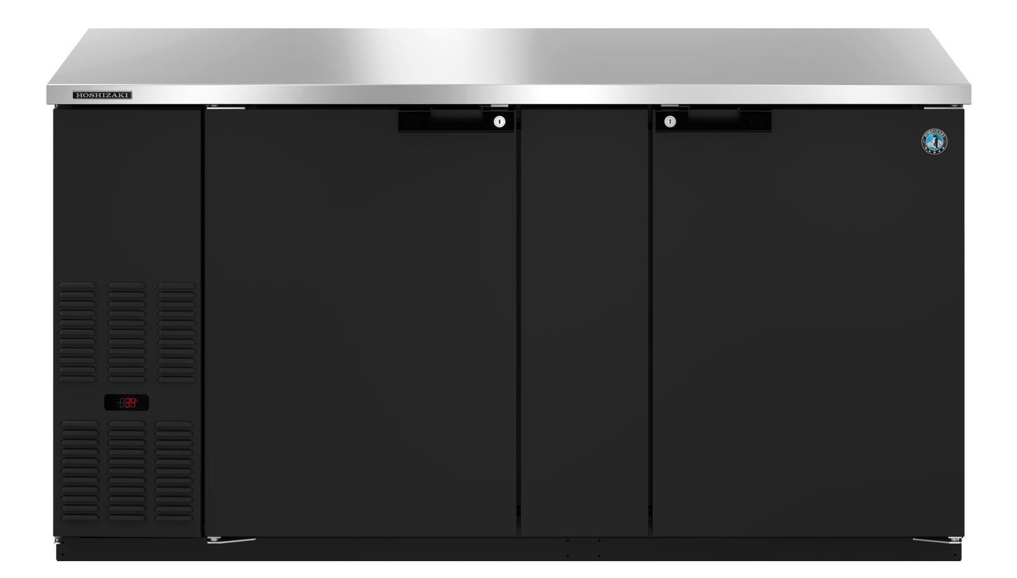 Hoshizaki BB69 Two Section Stainless Steel Back Bar Back Bar, Solid Doors Refrigerator