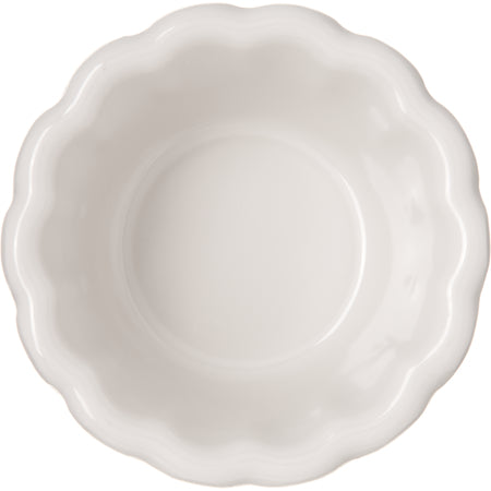 Carlisle 4394342 2 oz Bone Melamine Scalloped Ramekin