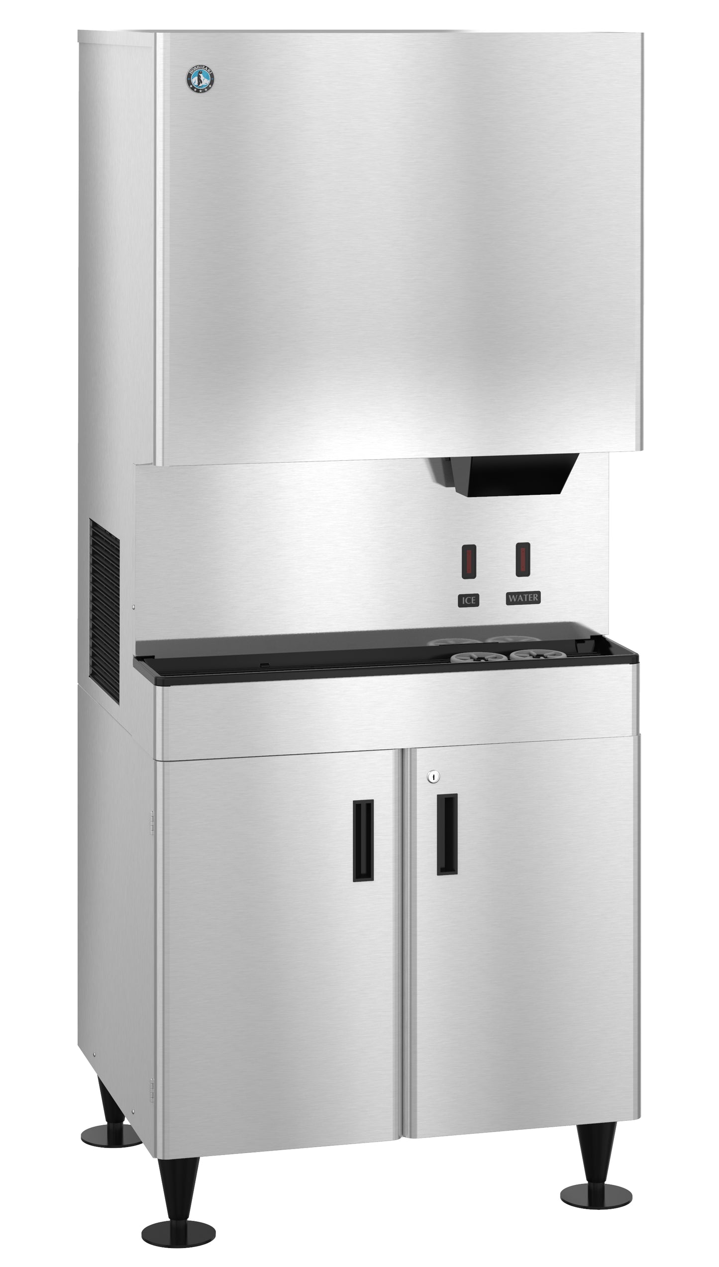 Hoshizaki DCM-752BAH-OS Cubelet Icemaker, Air-cooled, Hands Free Dispenser, Built in Storage Bin