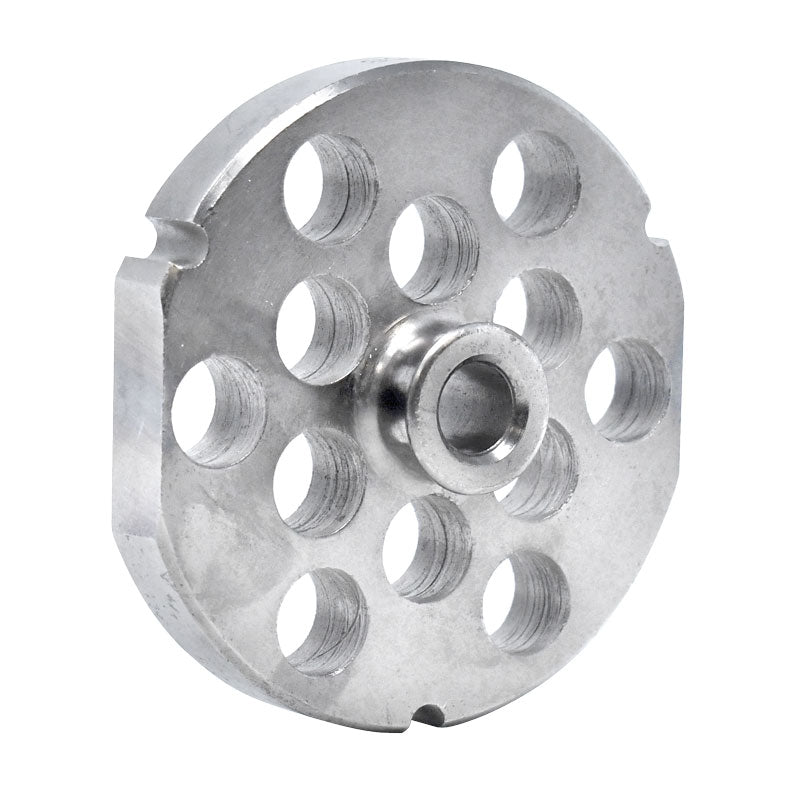 Omcan 23552 #32 Three Notches/Round Stainless Steel Machine Plate with Hub, 3mm (3/32")
