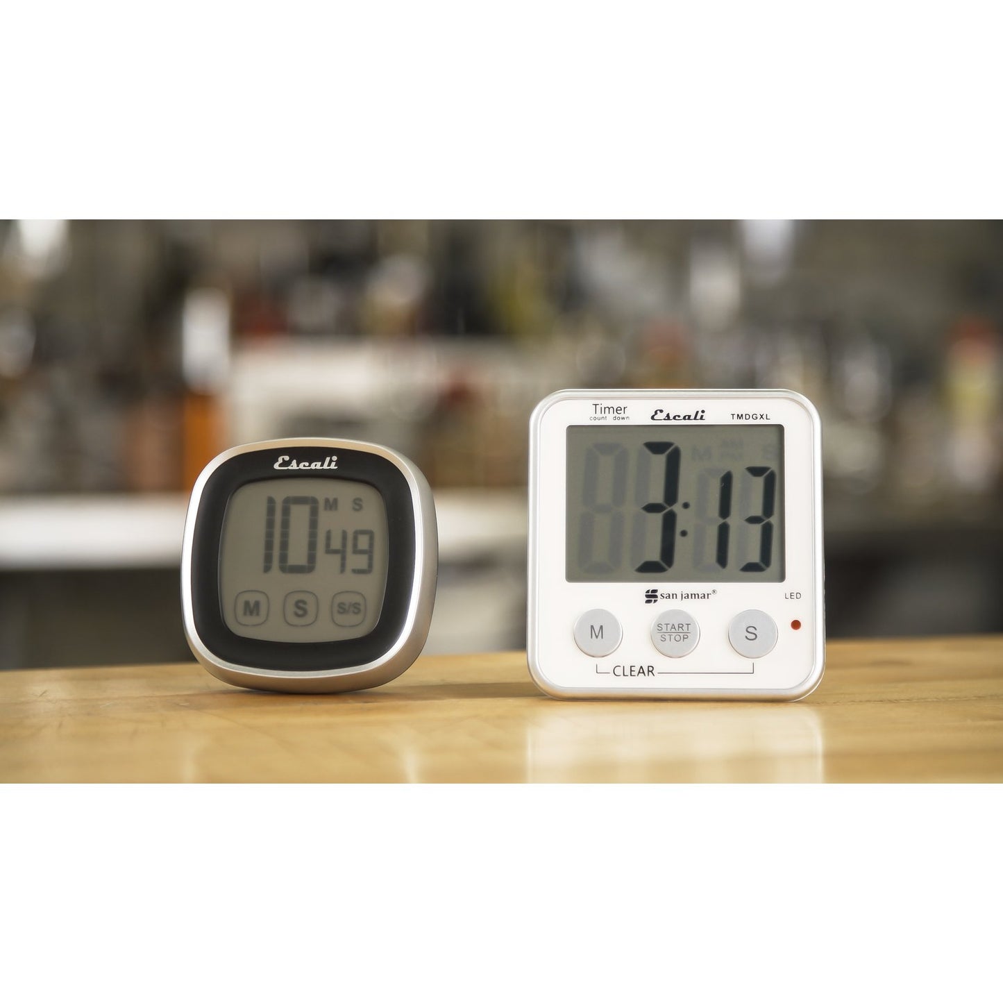 San Jamar TMDGTS Black ABS Touch Screen Digital Timer