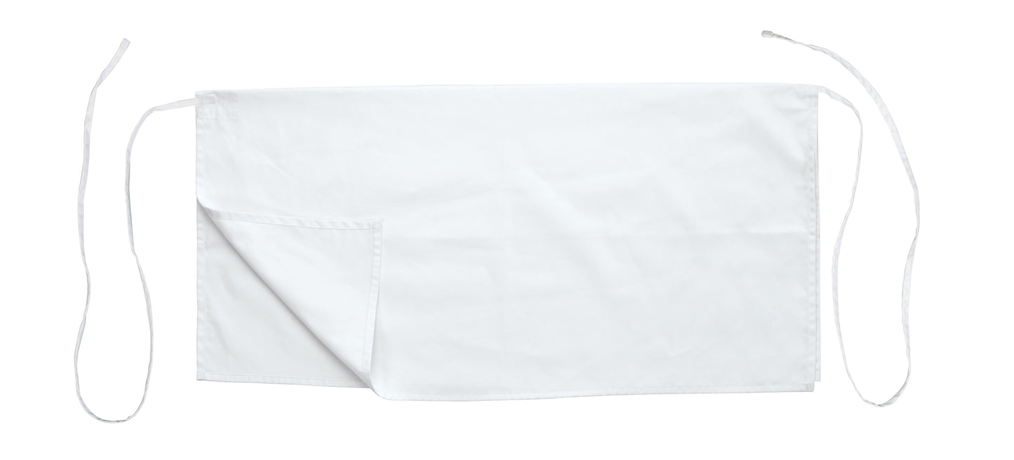 Winco WA4-3417W 34"x17" White Four-Way Apron