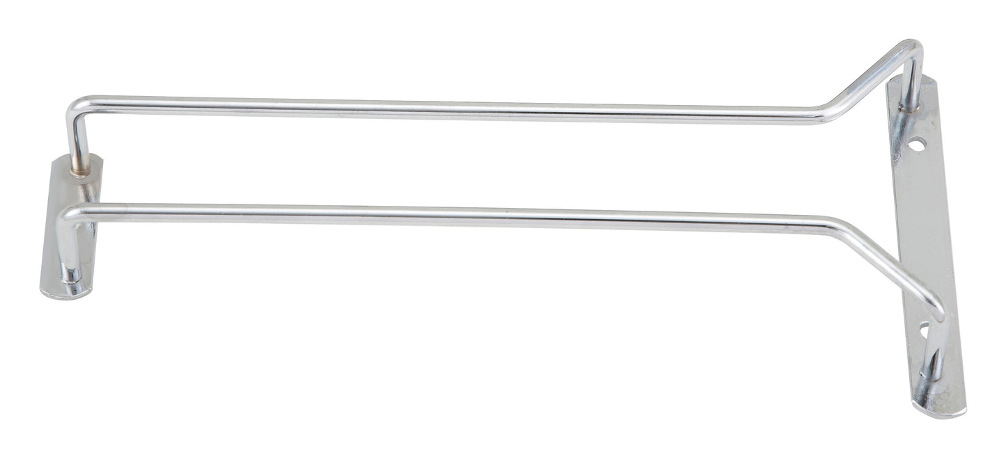 Winco GHC-10 10" Chrome-Plated Wire Glass Hanger, Single Channel