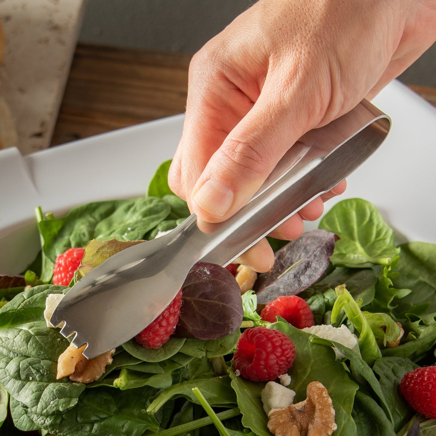 Carlisle 604606 6" Aria Salad Tong 18-8 Stainless Steel