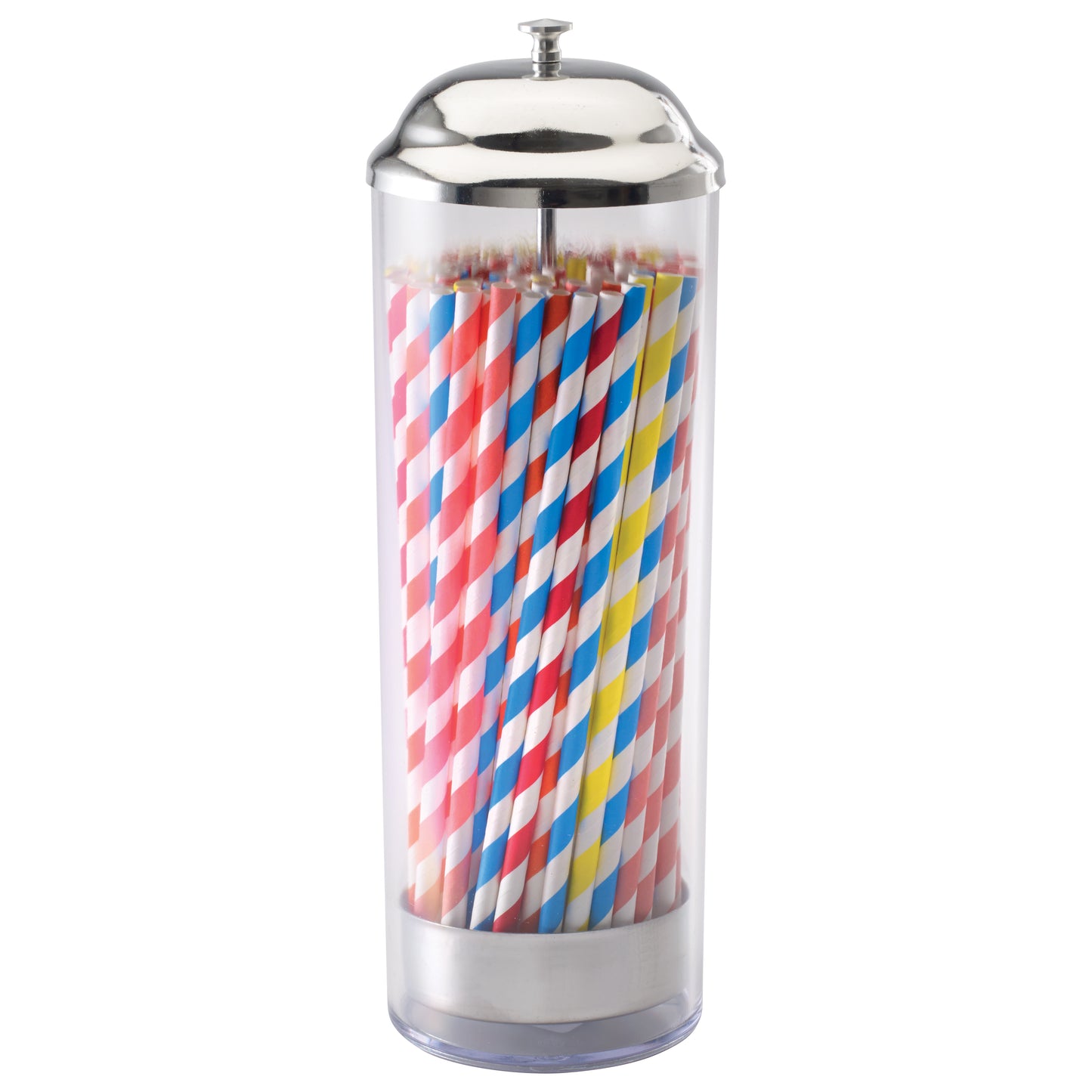 Winco SDP-3 Stainless Steel Top Straw Dispenser