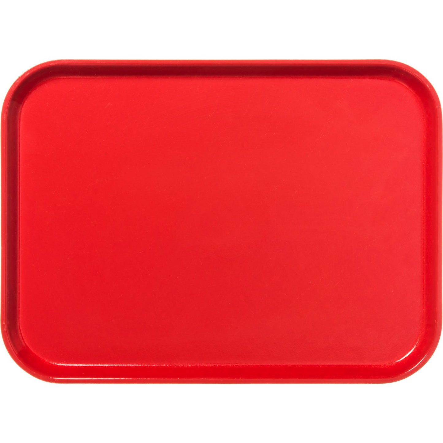 Carlisle 1612FG017 16.4" x 12" Red Solid Rectangular Glasteel Tray
