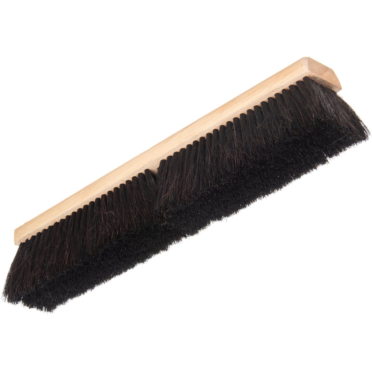 Carlisle 4504003 18" Flo-Pac Hardwood Push Broom Head with Black Blended Horsehair Bristle