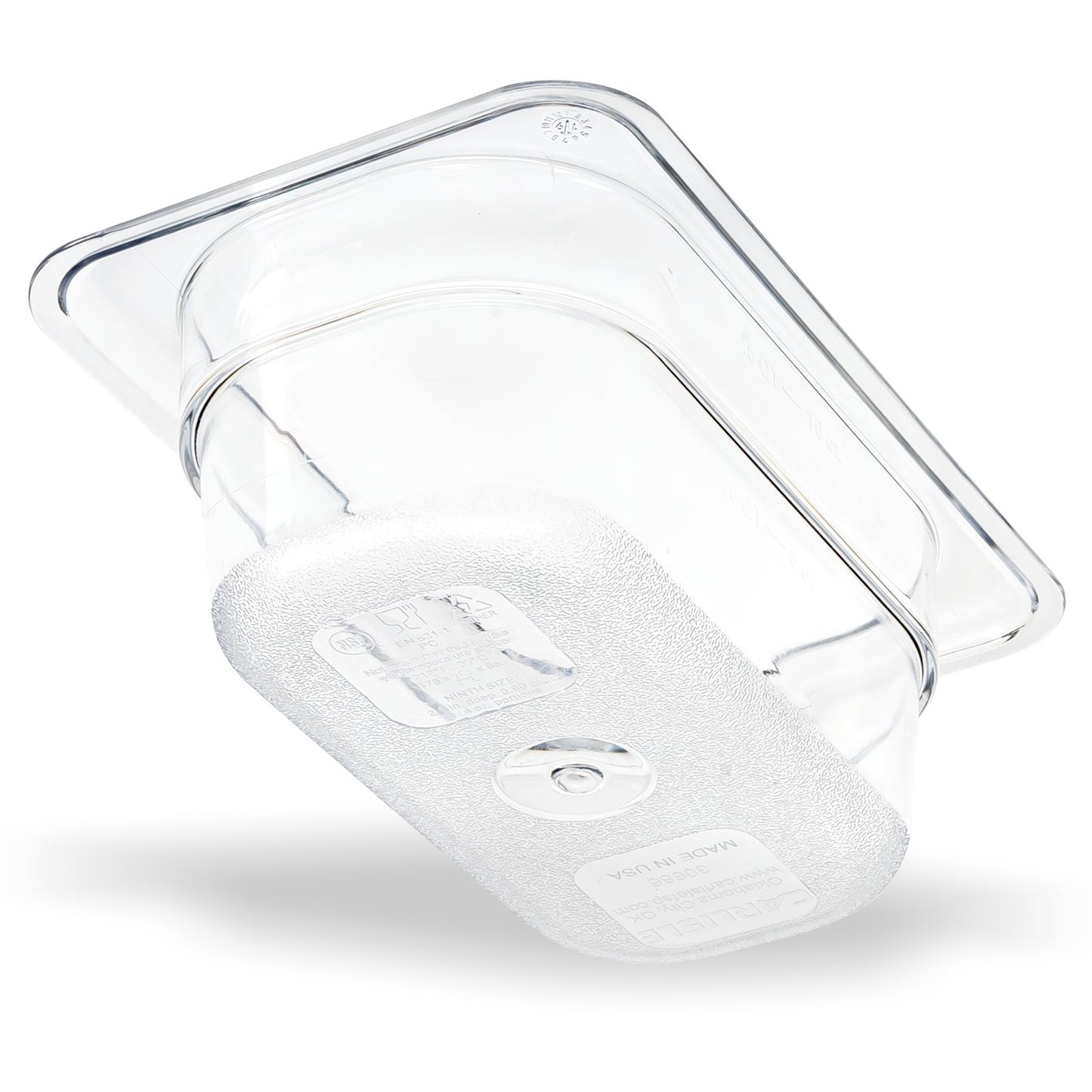 Carlisle 3068607 1/9 Size Clear Polycarbonate StorPlus Food Pan, 2.5" Deep