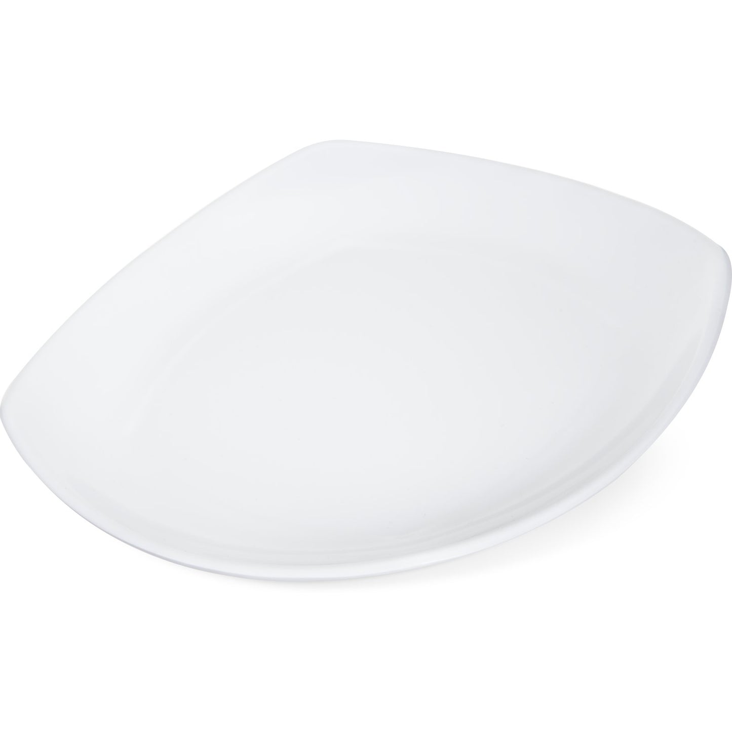 Carlisle 4330802 7.75" White Upturned Corner Square Melamine Small Plate