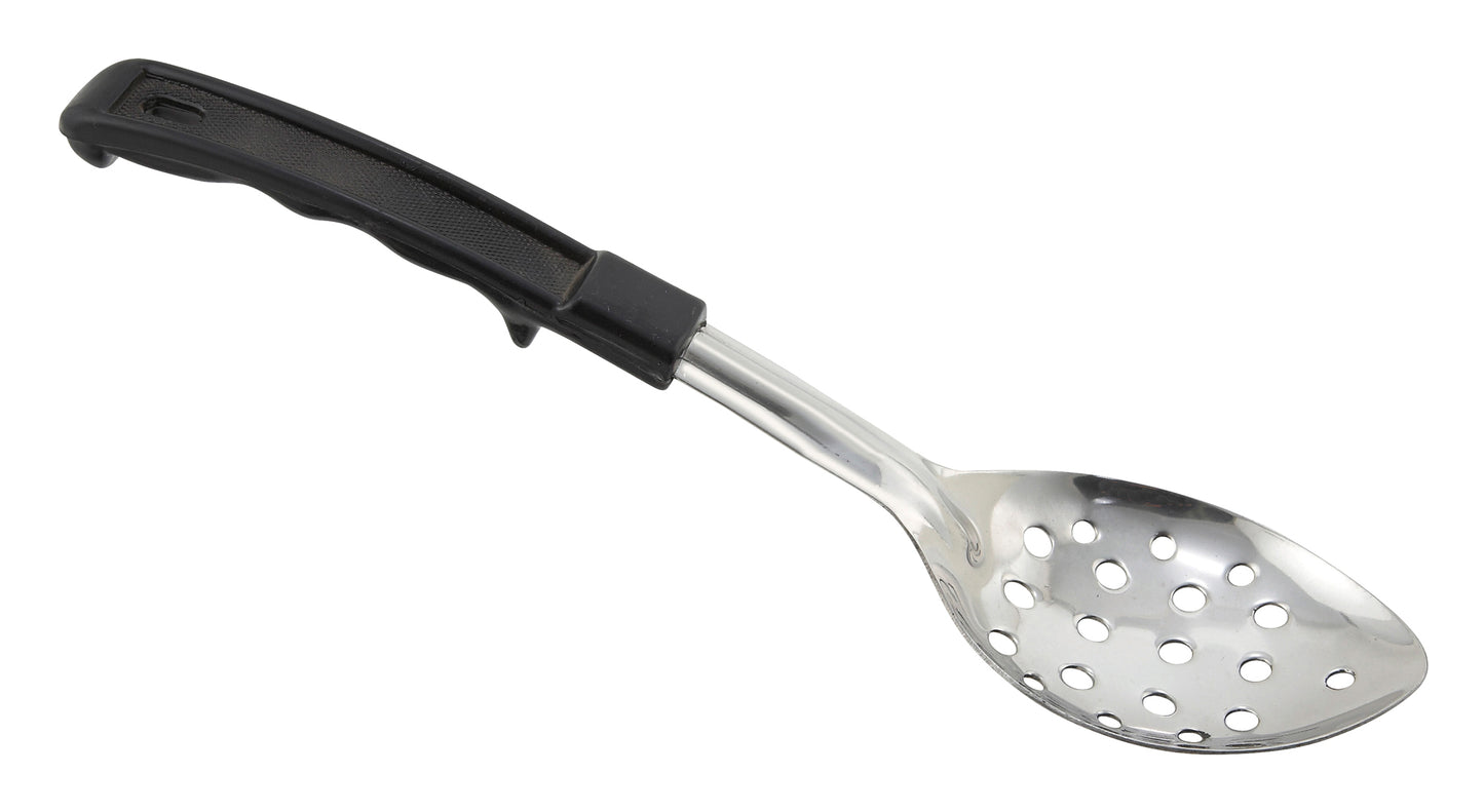 Winco BHPN-11 11" Stainless Steel Perforated Basting Spoon with Plastic Handle