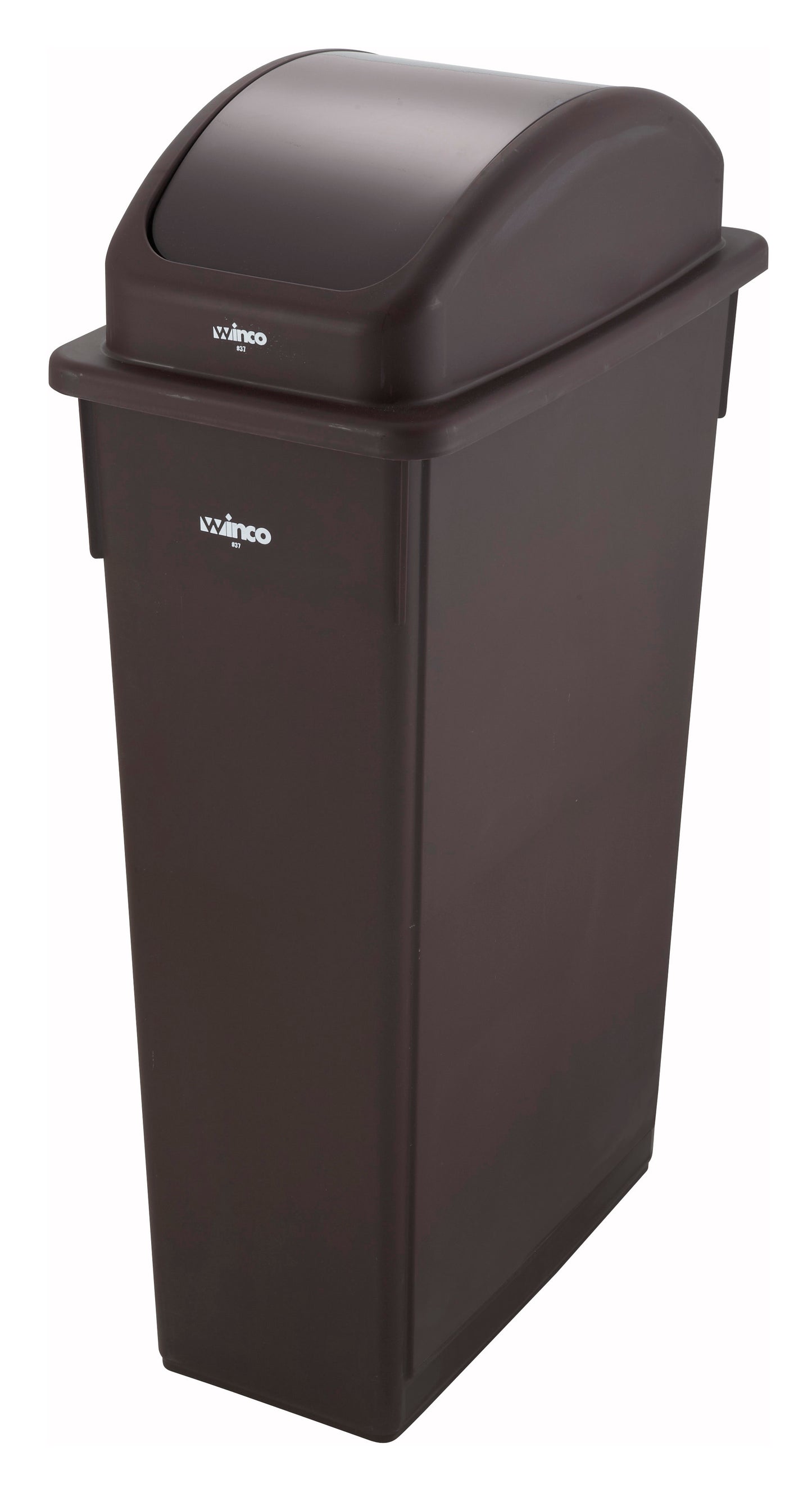 Winco PTC-23B 23 Gallon Brown Slender Trash Can