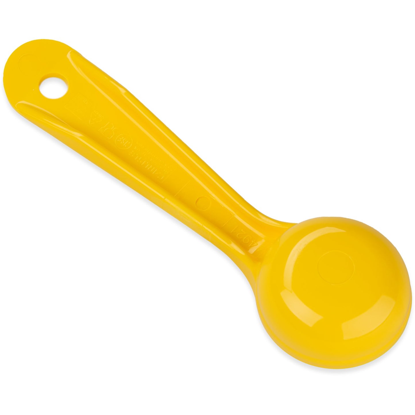 Carlisle 492104 1 oz Yellow Acetal Measure Miser Solid Short Handle