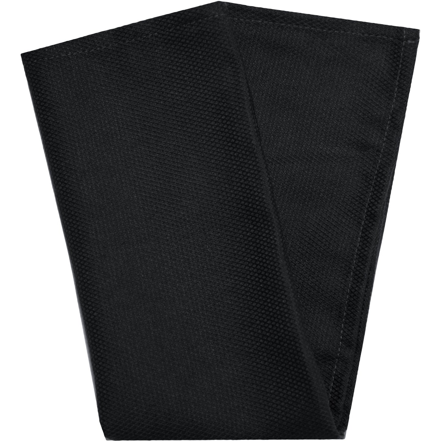 Snap Drape 54432020NH014 20" x 20" Black Spun Polyester Microfiber Milan Birdseye Napkin
