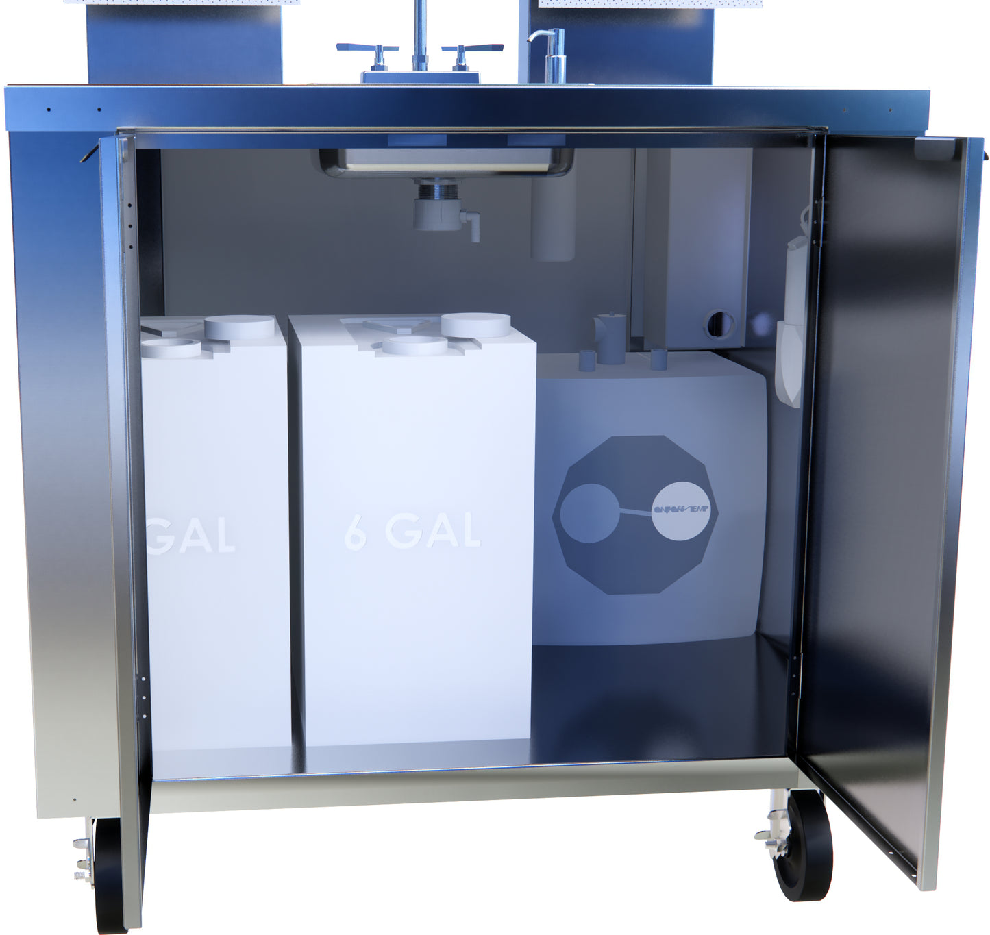 Carlisle DXPL050114457A Stainless Steel Mobile Hand Washing Station