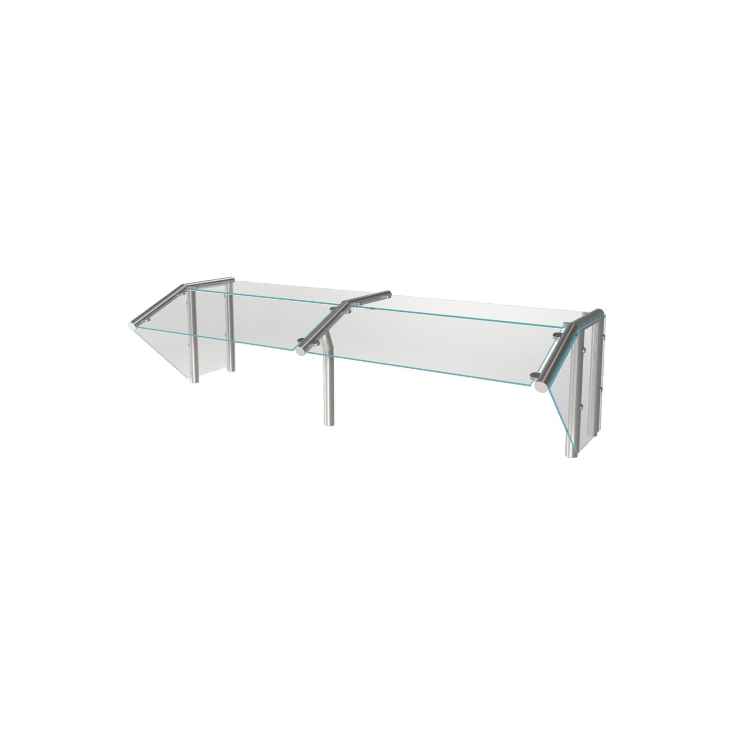 Dinex DXPBPG1C2 2-Well DineXpress Classic Single-Sided Buffet Guard