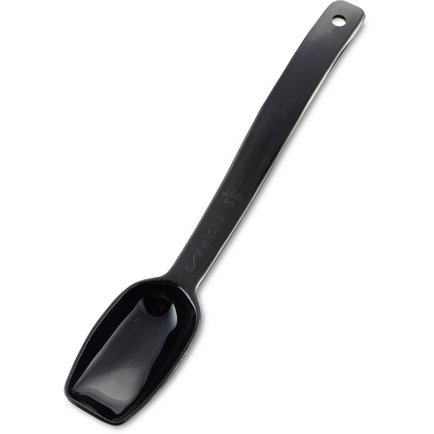 Carlisle 446003 0.5 oz 9" Black Polycarbonate Solid Spoon
