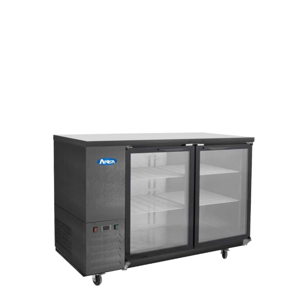 Atosa SBB59GGR-AUS2 59" Black Glass Door Back Bar Cooler