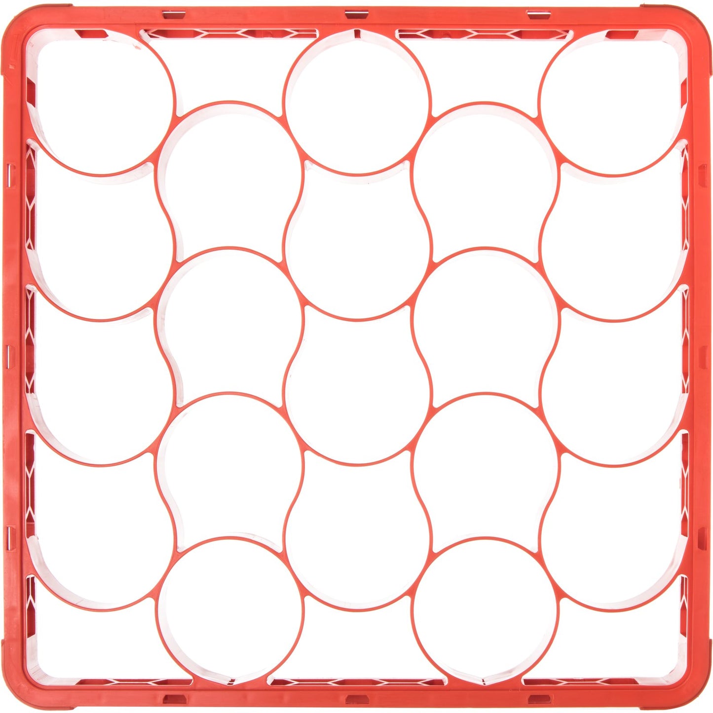 Carlisle REW20SC24 Orange 20-Compartment Polypropylene OptiClean NeWave Color-Coded Short Glass Rack Extender