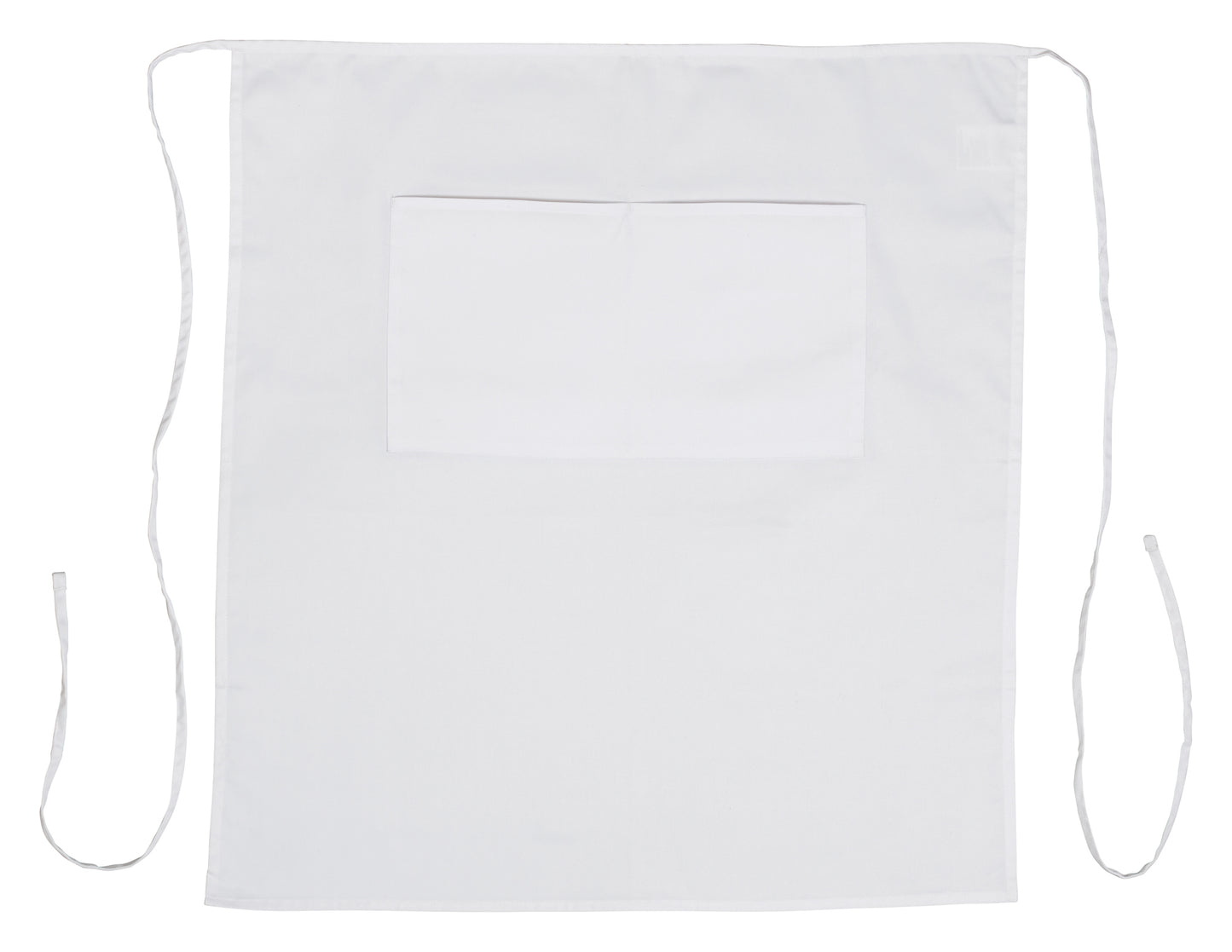 Winco WA-3129WH White Full Length Bistro Apron