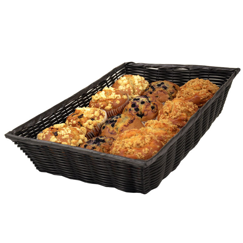 Omcan 24836 18" x 12" x 3.5" Black Deli Basket