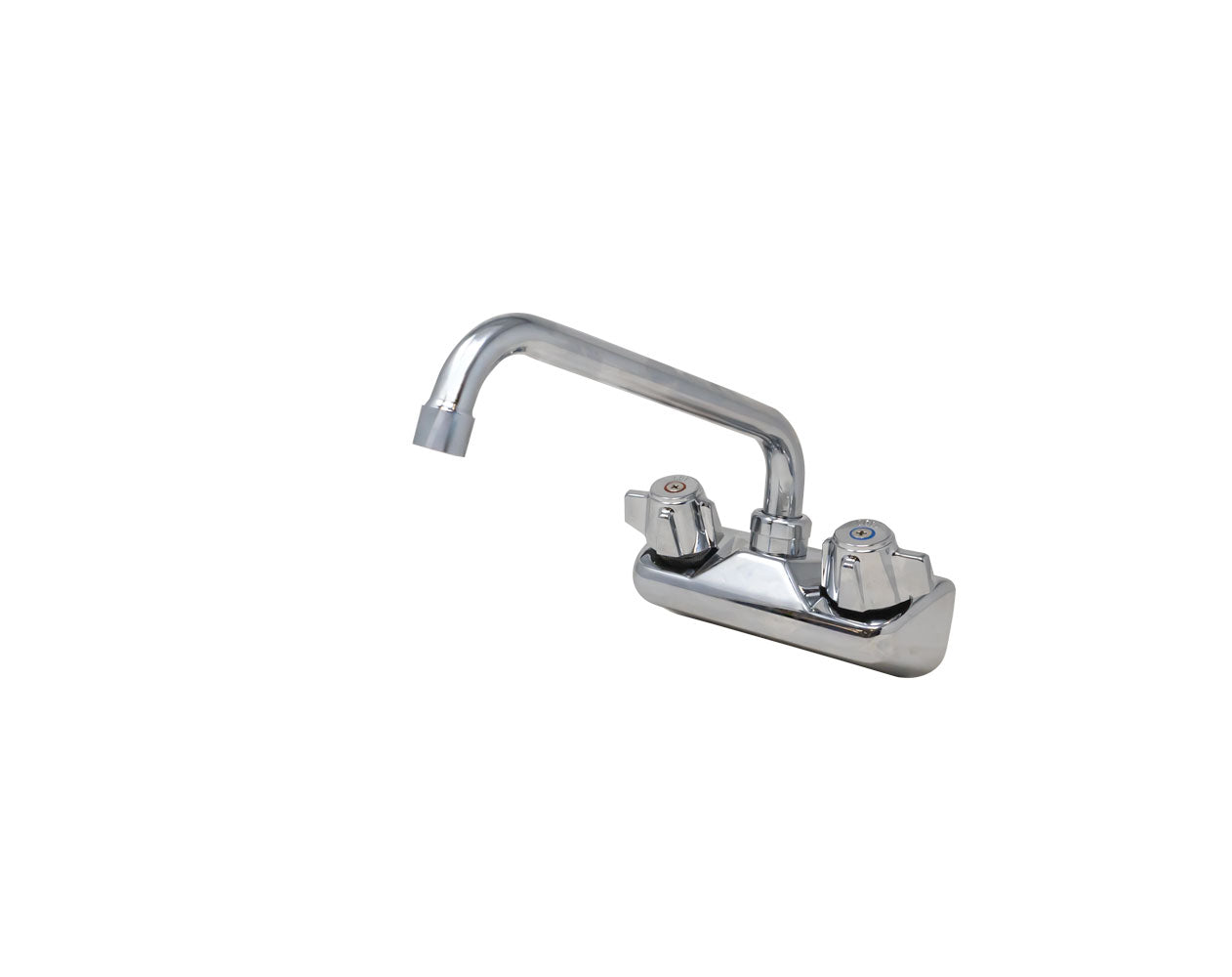 Omcan 47821 Wall Mounted Bar Sink Faucet with 10" Swing Spout and 4" Centers