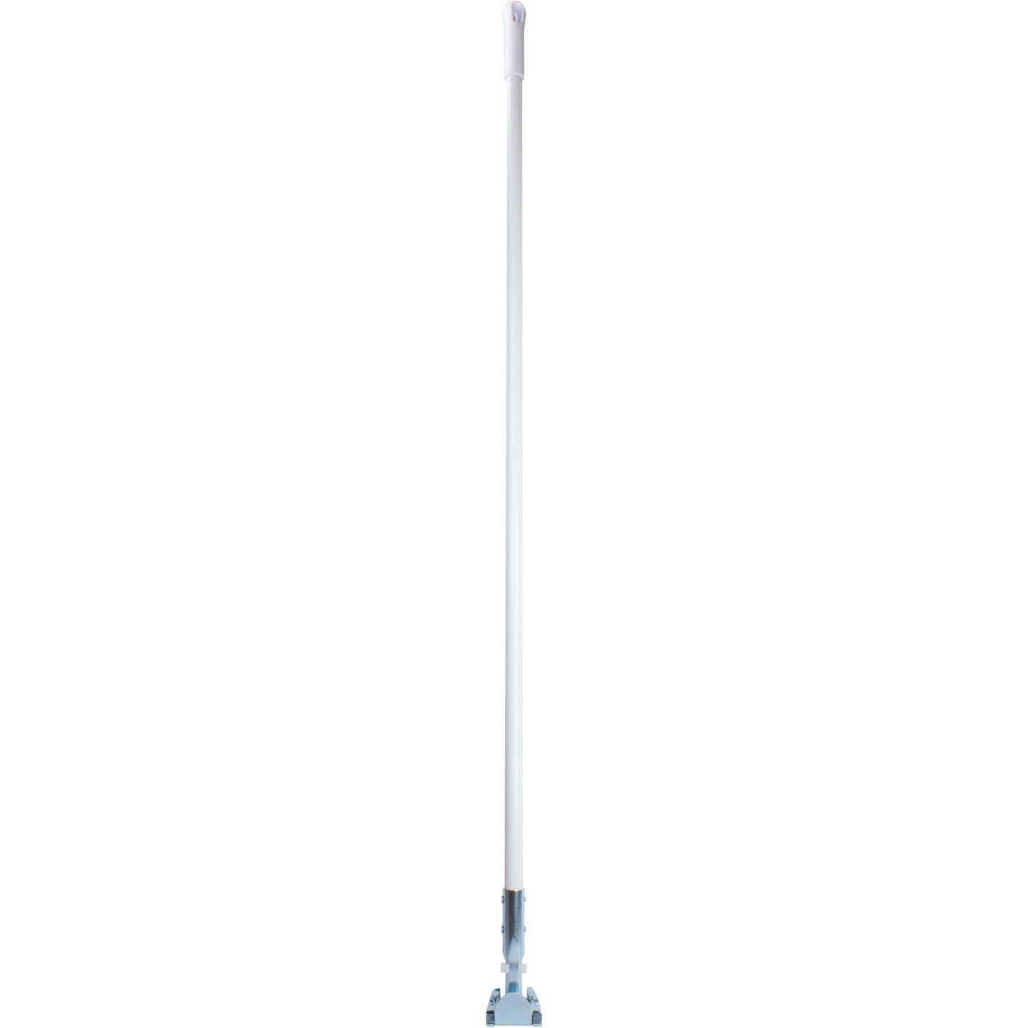Carlisle 362113EC02 60" White Fiberglass Dust Mop Handle with Clip-On Connector