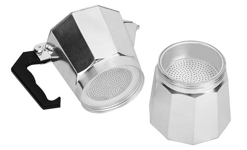 Omcan 47437 Aluminum Alloy Stove Top Espresso Maker (6 Cups)