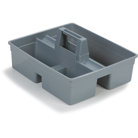 Carlisle JC1945CB23 Gray 3-Compartment Polypropylene Tool Caddy for Janitorial Cart