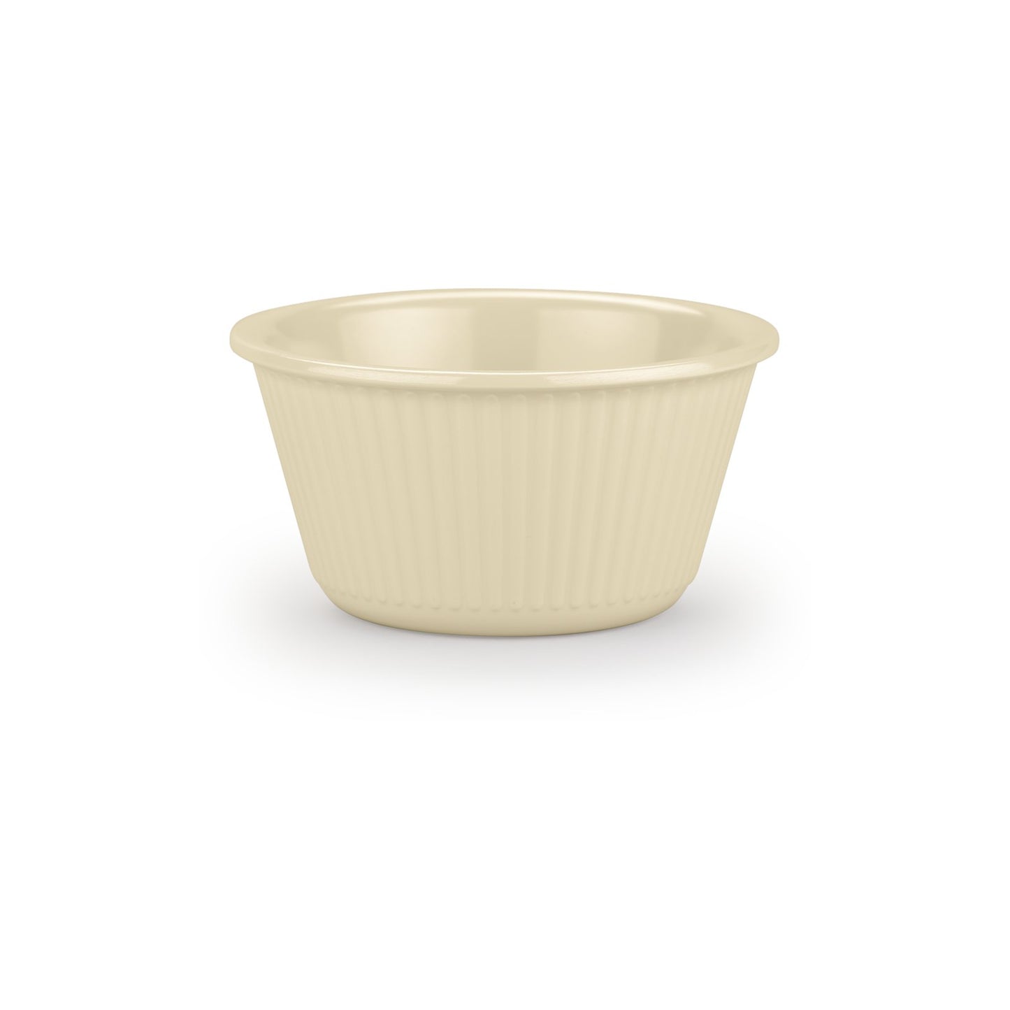 Carlisle S29142 4 oz Bone Melamine Fluted Bowl Ramekin