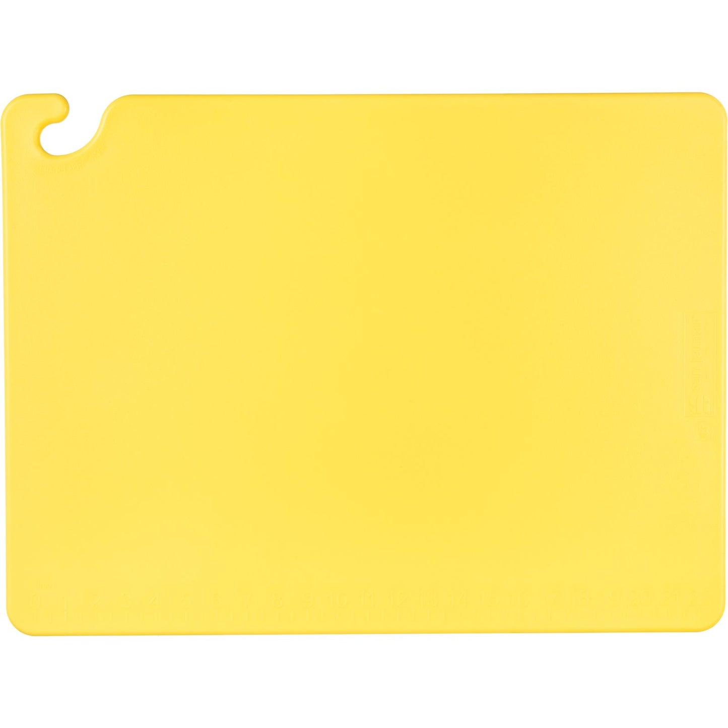 San Jamar CB182412YL 18" x 24" x 0.5" Yellow Cut-N-Carry Cutting Board