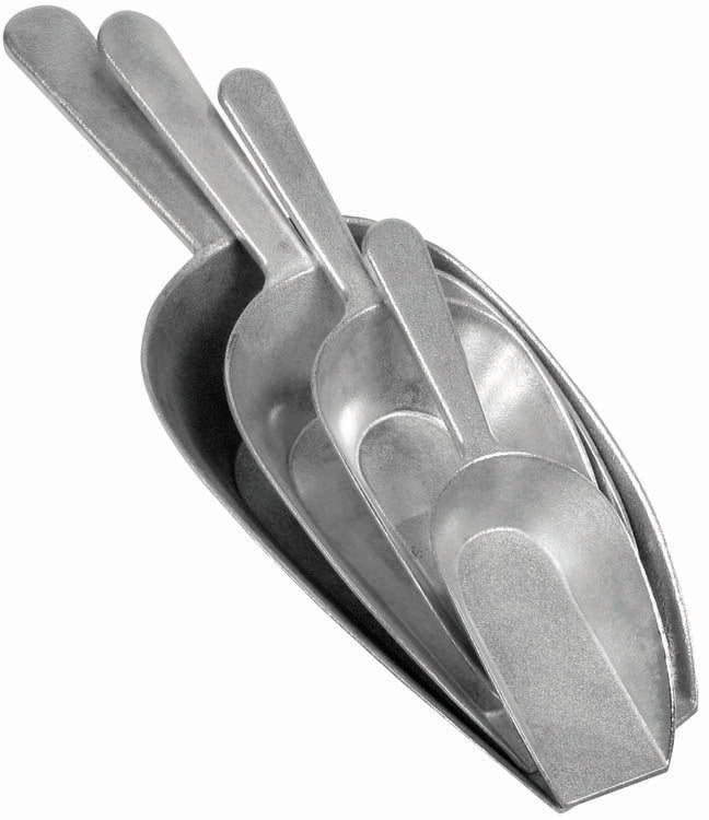 Winco ASFB-4 4 oz. Aluminum Flat Bottom Scoop