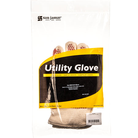 San Jamar ML5000 Tan Cotton Hot Mill Knit Glove