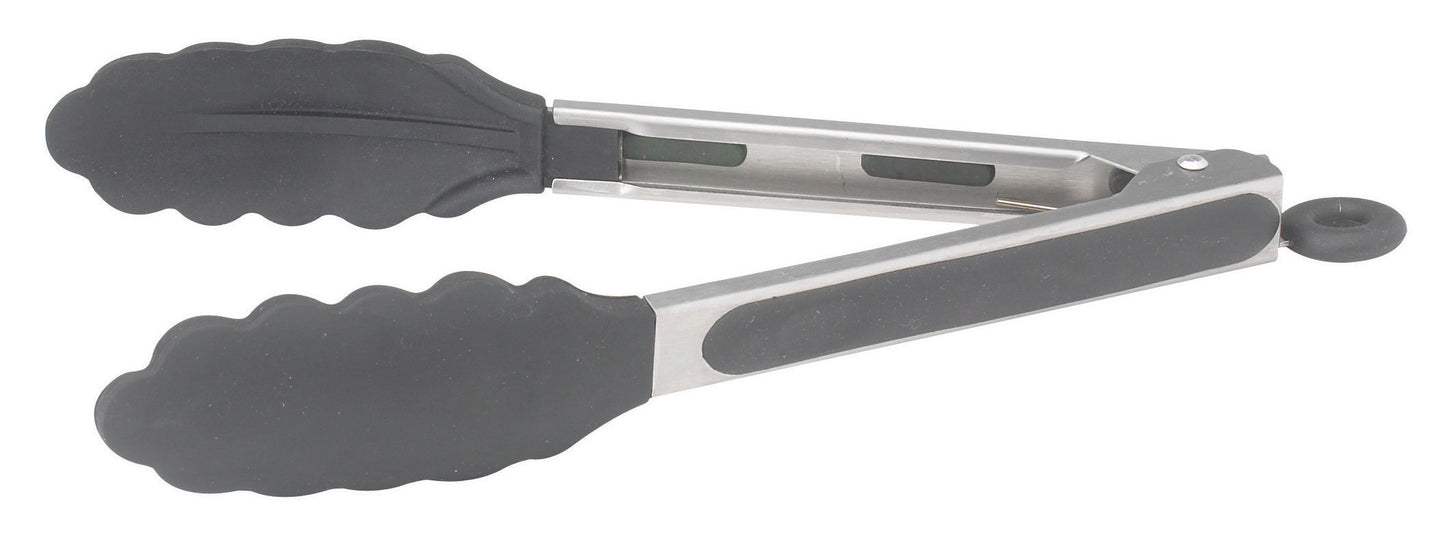 Winco UTS-9K 9" Stainless Steel Utility Tong, Silicon Grips