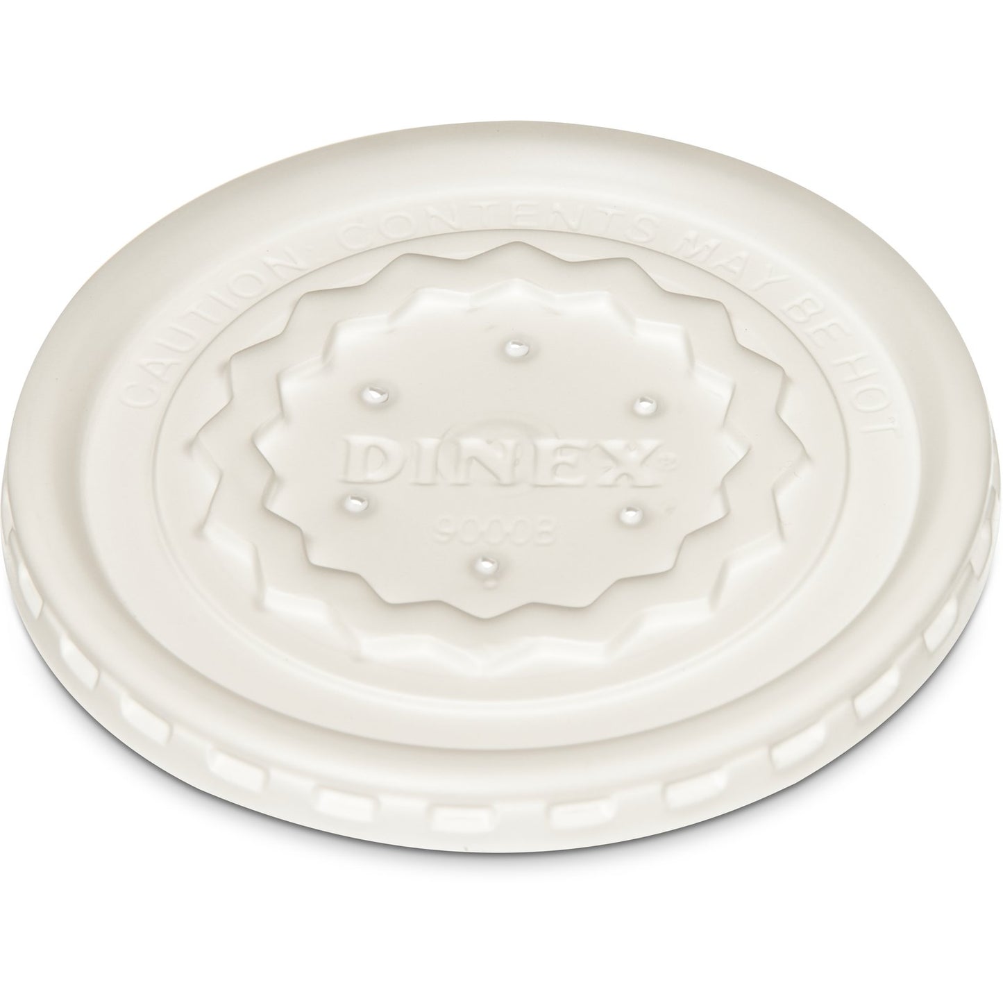 Dinex DX9000B7000 3.568" White Tropez Disposable Lid- Fits DX9000B 8 oz Mug & DX9200B 5 oz Bowl (1000/cs)