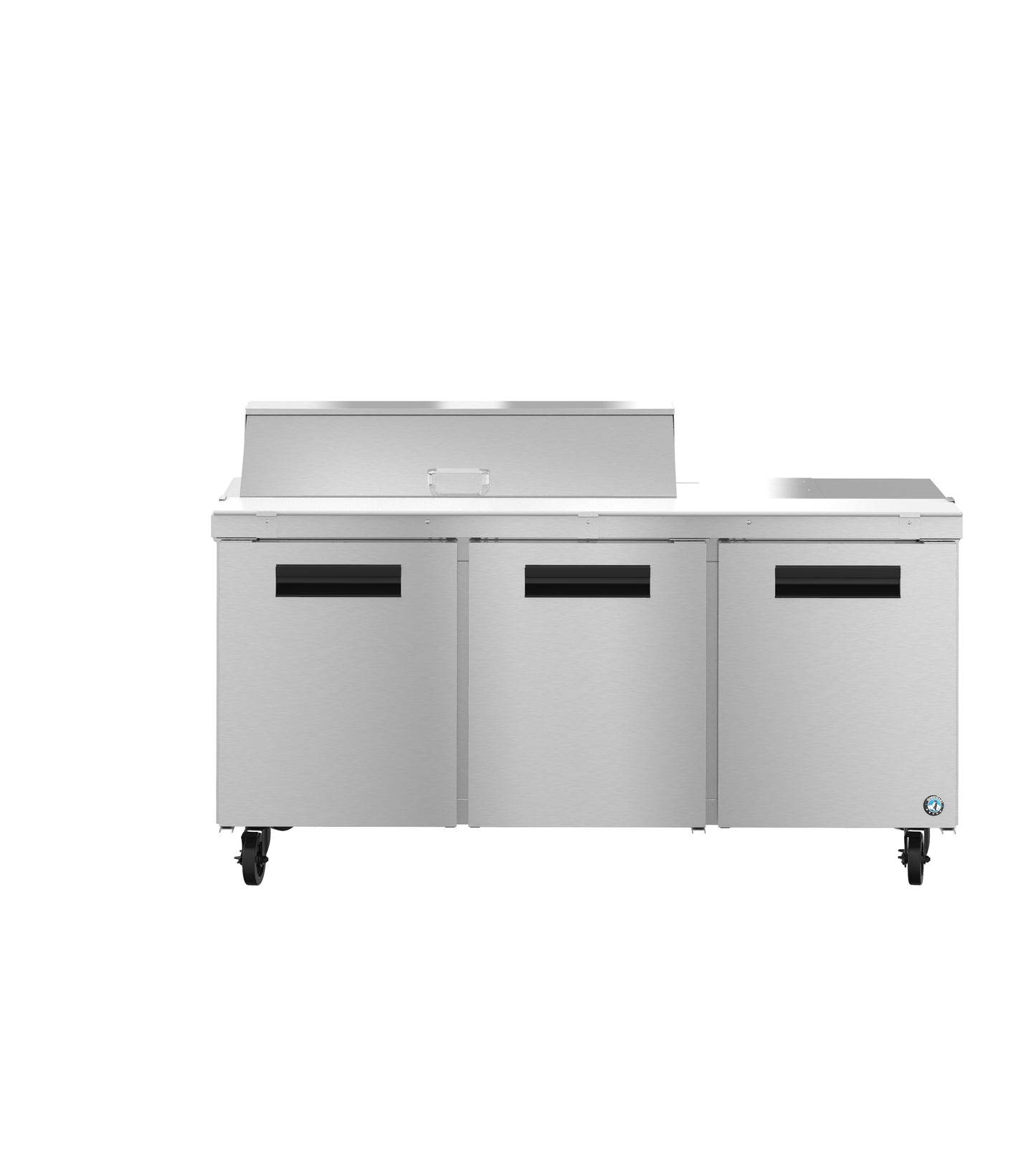 Hoshizaki SR72B-12 Three Section Stainless Doors Sandwich Prep Table Refrigerator